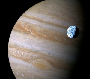 Jupiter and earth